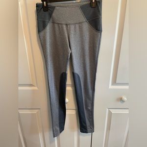MPG Gray and Pink Leggings size S Small with zipper